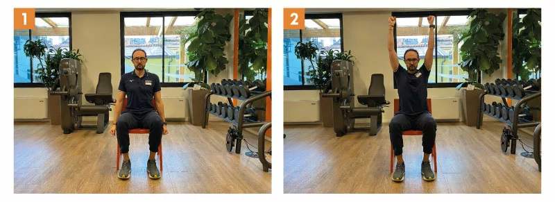 esercizio che richiede di sollevare le braccia 