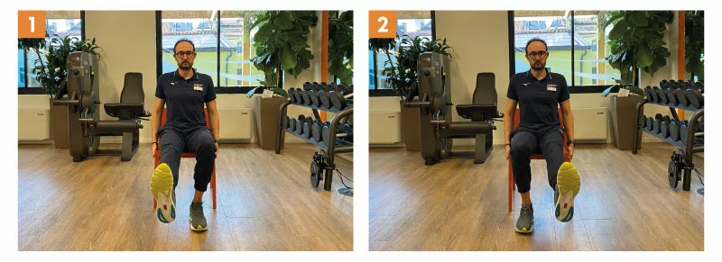 esercizio che richiede di alzare le gambe in modo alternato