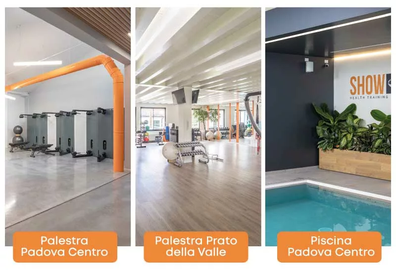 palestra Padova centro + palestra Padova prato della valle + piscina Padova centro